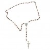 Small Rosary case "Our Lady of Fatima" with imitation pearl Rosary, oval grains