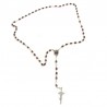 Small Rosary case "Saint Francis" with imitation pearl Rosary, oval grains
