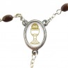 Small Rosary case "First Communion Chalice" with imitation pearl Rosary, oval grains