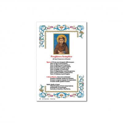 San Francesco d'Assisi - Immagine sacra su carta pergamena