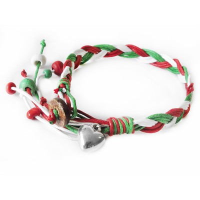 Braided Bracelet Italy Flag