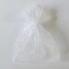 First Communion Glass Bottle in organza pouch