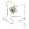Square Rosary case "Saint Theresa" with silver filigree Rosary