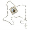 Square Rosary case "Saint Francis (birds)" with silver filigree Rosary