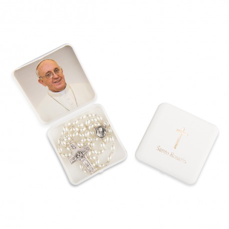 Pope Francis - Box with Rosary