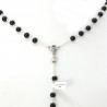 "The First Communion" with imitation pearl rosary mm 6 white or black in velvet box