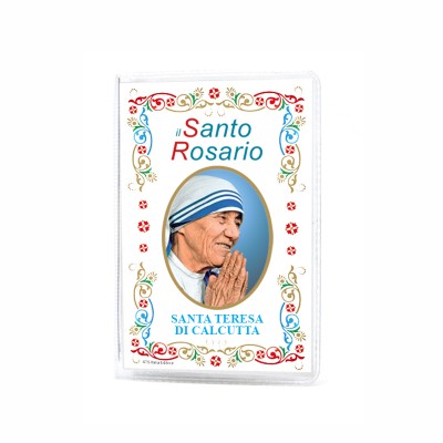 S. Teresa di Calcutta - Inserto "Il Santo Rosario e i Misteri" con rosario