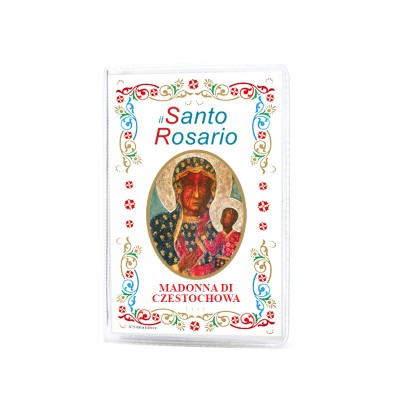 Madonna Czestochowa - Opuscolo "Il Santo Rosario e i Misteri" con rosario