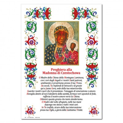 Our Lady of Czestochowa - Holy picture on parchment paper