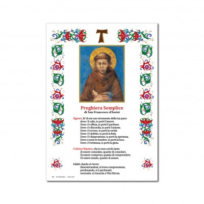 Saint Francis of Assisi - Holy picture on parchment paper