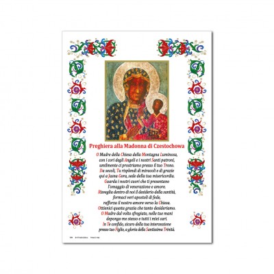 Our Lady of Czestochowa - Holy picture on parchment paper