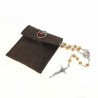 Pochette in felt with pin "SAINT MICHAEL ARCANGEL" and crystal glass rosary