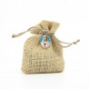 Wooden Rosary packed in Jute Pouch with pin "OUR LADY OF FATIMA"