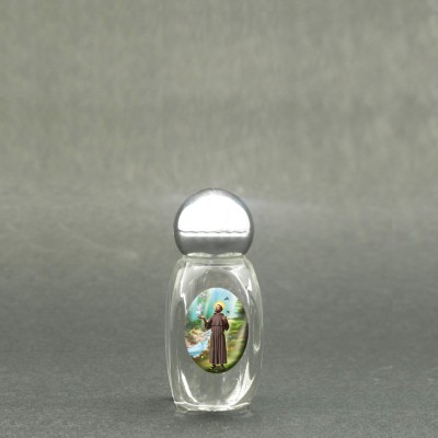 San Francesco - Bottiglietta per acqua santa con immagine sacra