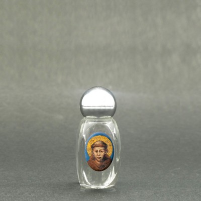 Saint Francis - Holy water bottle with sacred picture