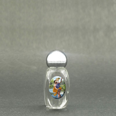 Saint Christopher - Holy water bottle with sacred picture