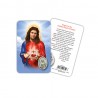 Sacro Cuore di Gesù - Immagine religiosa plastificata (card) con medaglietta