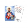Holy Heart of Mary - Plasticized religious card with medal