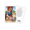 Our Lady of the Rosary - Plasticized religious card with medal