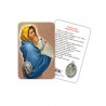 Madonnina - Laminated prayer card with medal