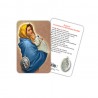 Madonnina - Laminated prayer card with medal