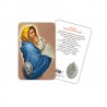 Madonnina - Laminated prayer card with medal