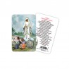 Our Lady of Fatima - Plasticized religious card with medal