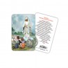 Our Lady of Fatima - Plasticized religious card with medal