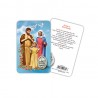 Sacra Famiglia - Immagine religiosa plastificata (card) con medaglietta