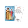 Holy Family - Plasticized religious card with medal