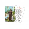 Saint Francis of Assisi - Laminated prayer card with medal