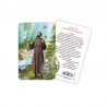 Saint Francis of Assisi - Laminated prayer card with medal