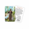 Saint Francis of Assisi - Laminated prayer card with medal