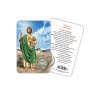 Saint Jude - Laminated prayer card with medal