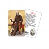 Saint Peregrine - Laminated prayer card with medal