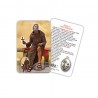 Saint Peregrine - Laminated prayer card with medal