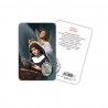 Santa Rita - Immagine religiosa plastificata (card) con medaglietta