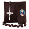 Pochette in felt with pin and crystal glass rosary