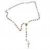 Large Rosary case "Saint Antony" with imitation pearl Rosary, oval grains