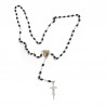 Large Rosary case "Saint Antony" with imitation pearl Rosary, oval grains