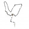 Small Rosary case "Our Lady of the Rosary" with imitation pearl Rosary, oval grains