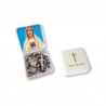 Small Rosary case "Our Lady of Fatima" with imitation pearl Rosary, oval grains