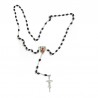 Small Rosary case "Our Lady of Czestochowa" with imitation pearl Rosary, oval grains