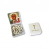 Small Rosary case "Our Lady of Czestochowa" with imitation pearl Rosary, oval grains