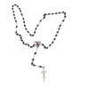 Small Rosary case "Our Lady Untier of Knots" with imitation pearl Rosary, oval grains