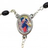 Small Rosary case "Our Lady Untier of Knots" with imitation pearl Rosary, oval grains