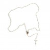 Small Rosary case "Saint Antony" with imitation pearl Rosary, oval grains