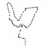 Small Rosary case "Saint Antony" with imitation pearl Rosary, oval grains