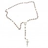 Large Rosary case "First Communion Chalice" with imitation pearl Rosary, oval grains