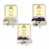 Small Rosary case "First Communion Chalice" with imitation pearl Rosary, oval grains